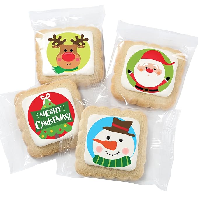 Christmas Cookies Gift Basket for Kids Men Women | Holiday Gourmet Corporate Food Gift INDIVIDUALLY