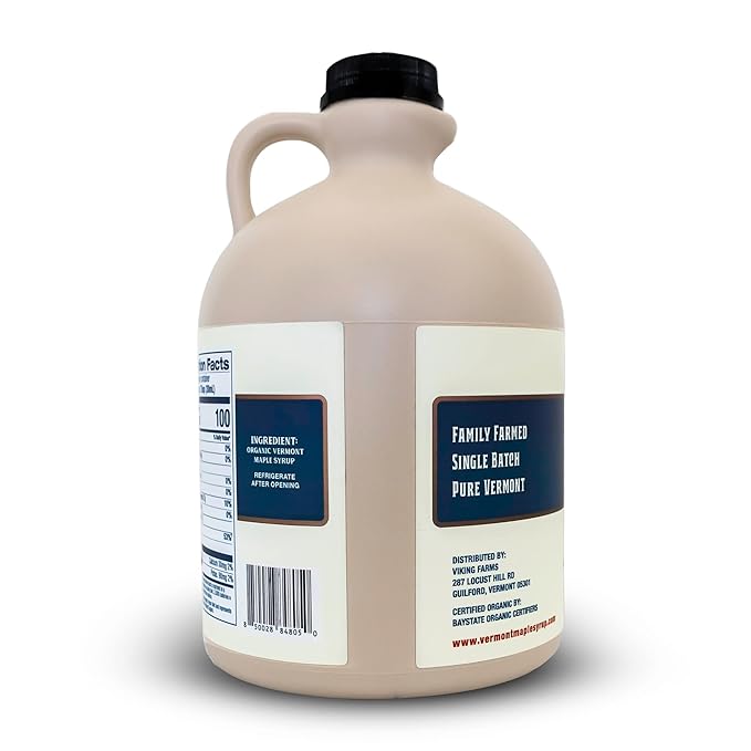 Vermont Maple Syrup - 64 oz Grade A, Dark Robust Organic Maple Syrup - 100% Pure and Authentic