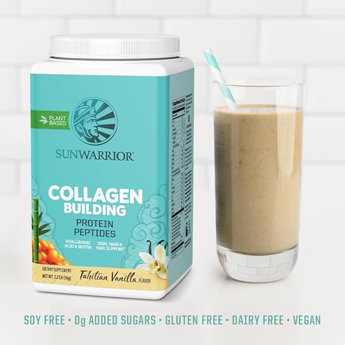 Sunwarrior Collagen Peptides Building Powder | Vegan Collagen for Women Plant-Based Protein Powder