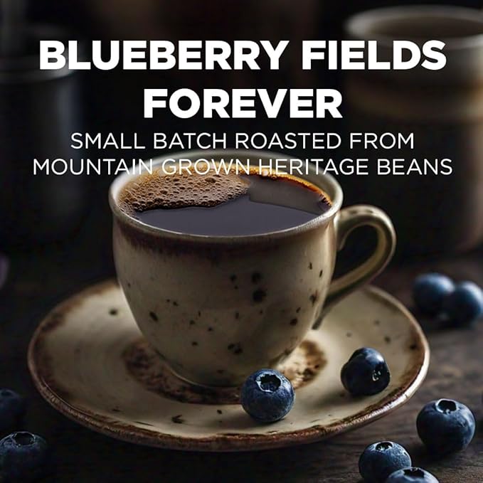 Maud's Blueberry Flavored Coffee Pods, 18 ct, Medium Roast Flavored Coffee in Recyclable Single