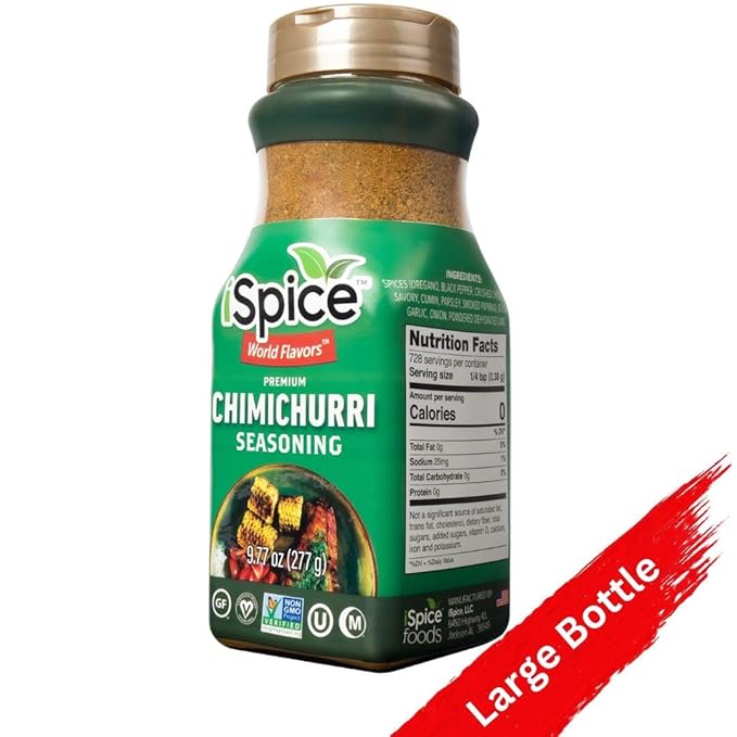 iSpice Blend | Chimichurri Seasoning | 9.77 oz | Mixed Spice & Seasoning | Bulk Size | Halal |