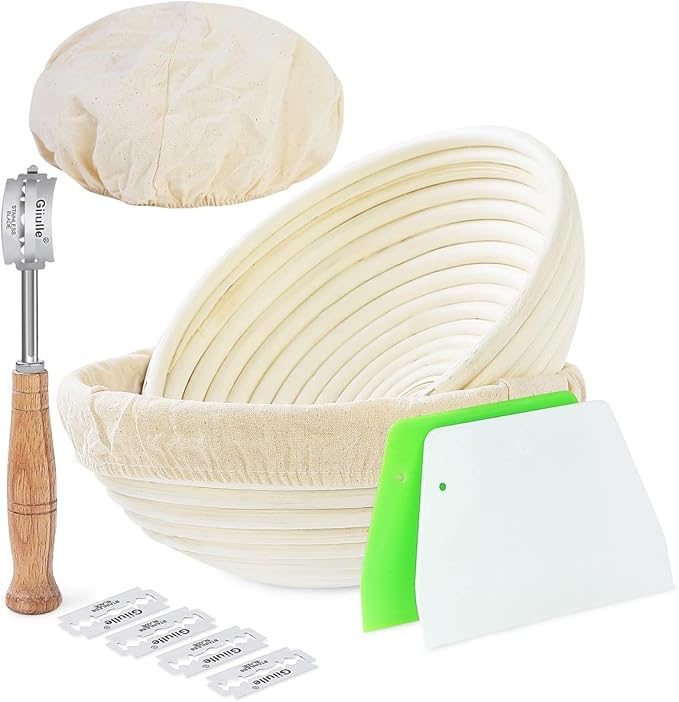 Wwyybfk Banneton Bread Proofing Basket, Sourdough Bread Baking Supplies, 9" Sourdough Bread