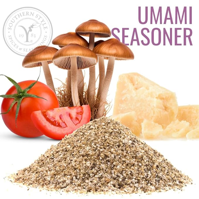 Raw Essentials Umami Seasoner Powder with Porcini Mushrooms and Garlic | Elevate Your Culinary