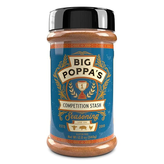 Big Poppa's Competition Stash Seasoning – Gluten-Free Spice Seasoning Mix for Pork, Chicken and