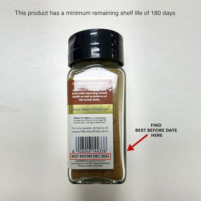 Pride of India – Indian Biryani Masala Seasoning Spice - 2.40 oz. Small Dual Sifter Bottle