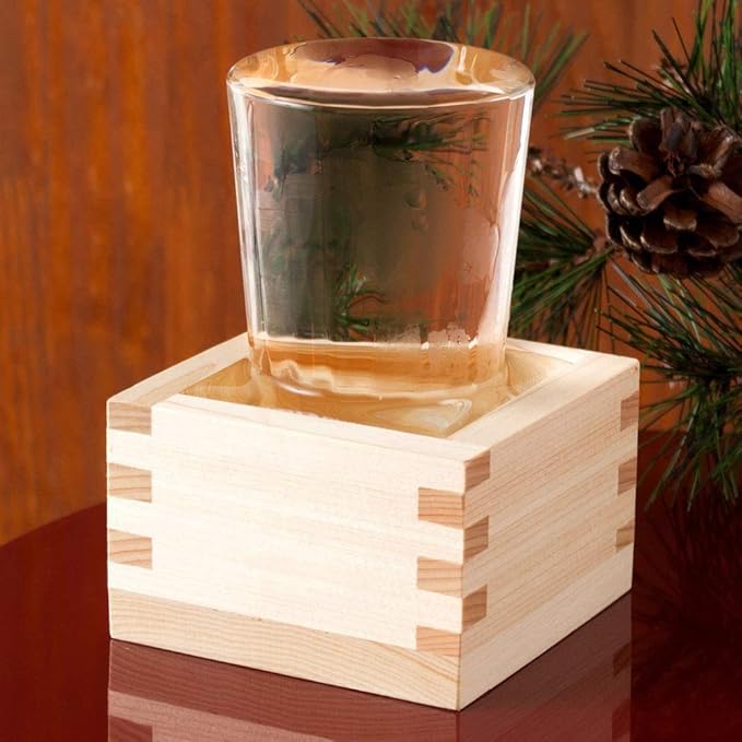 JapanBargain 2757, Wooden Sake Cups Masu Japanese Hinoki Wood Saki Cup Box Made in Japan, Plain, 4