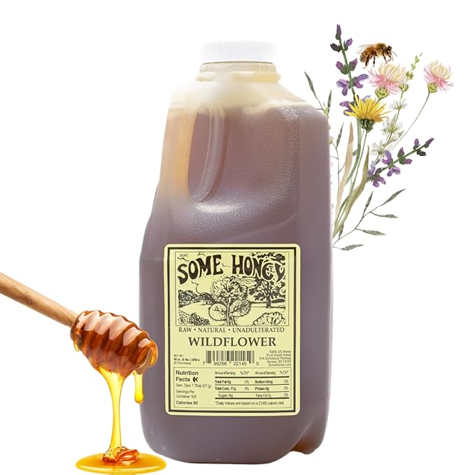 Some Honey Raw & Unfiltered Wildflower Honey – 100% Pure U.S. Honey – USDA Grade A – All-Natural