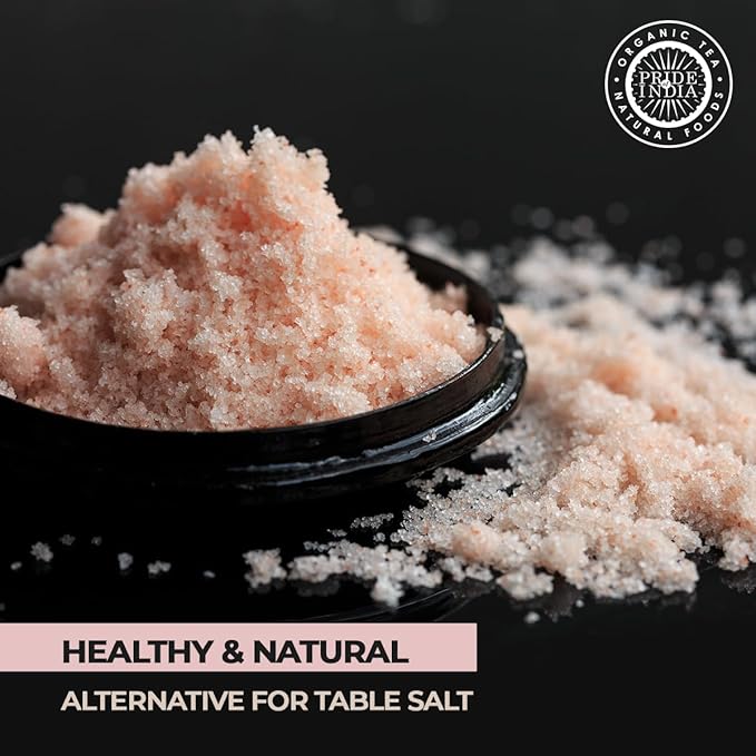 Pride Of India - Pure Himalayan Pink Salt - Enriched w/ 84+ Natural Minerals, Fine Grind Dual