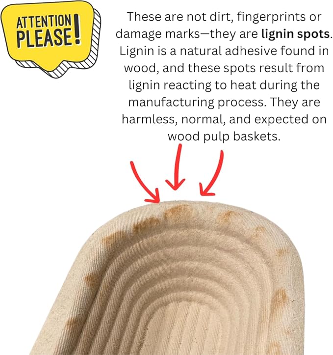 Bulka Small Oval 500g Banneton Bread Proofing Basket Pressed Wood Pulp Brotform - Plane Non-Stick