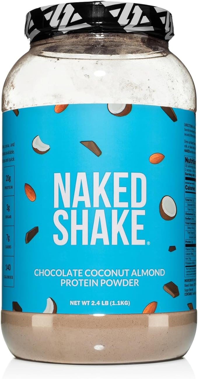 NAKED Shake - Chocolate Coconut Almond Protein Powder - Flavored Plant Based Protein from US &