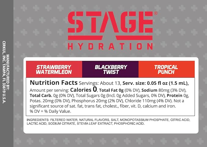 Cirkul Stage Flavor Cartridge Variety Pack with Electrolytes and Stevia, 6-Pack (2 Strawberry