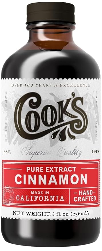 Cook's Pure Cinnamon Extract Made From Fine Ceylon Cinnamon, Premium All Natural Cinnamon Extract