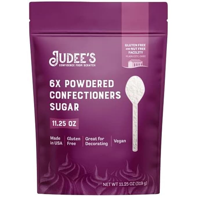 Judee?™s 6X Powdered Confectioners Sugar 11.25 oz - 100% Non-GMO, Gluten-Free, and Nut-Free - 6X
