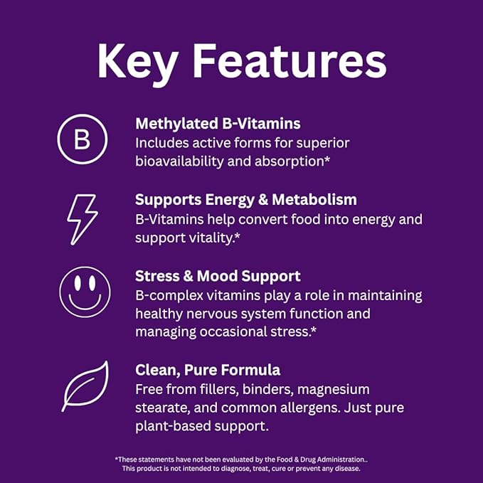 Paradise Herbs, Earth's Blend B-Complex, Methylated, Enzymatically Active Forms of B Vitamins +