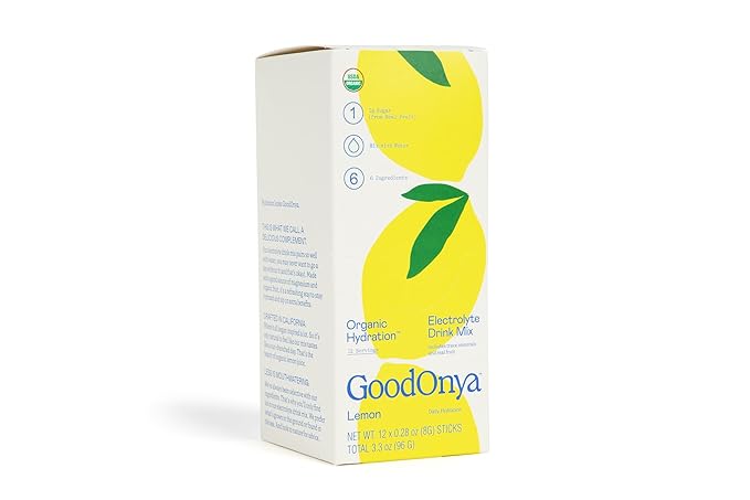 GOODONYA Organic Hydration Electrolyte Drink Mix, Certified Organic Hydration Powder, Non-GMO