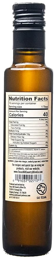 Peach Balsamic Vinegar - Gourmet Barrel Aged Infused Balsamic Vinegar - Great for Dressing Dipping