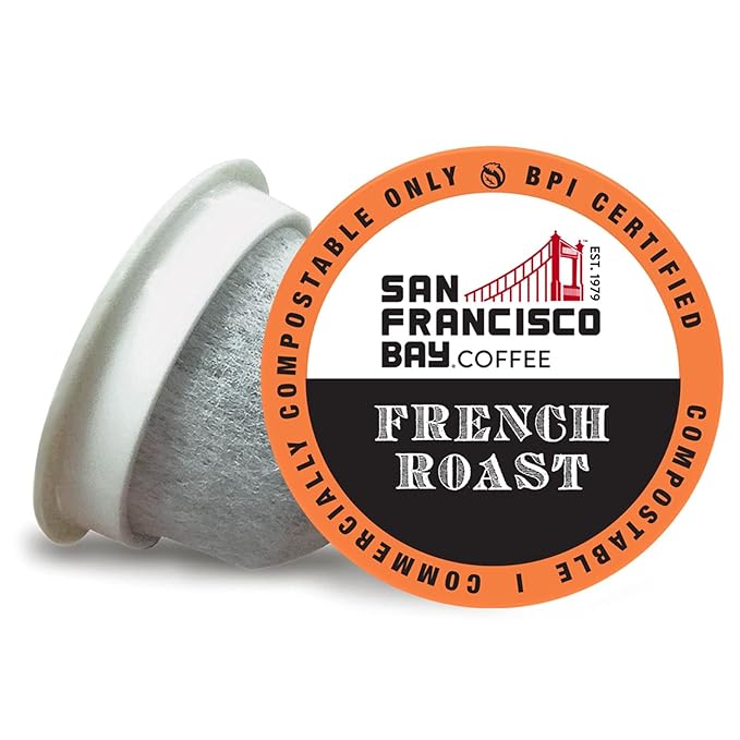 San Francisco Bay Compostable Coffee Pods - French Roast (36 Ct) K Cup Compatible including Keurig