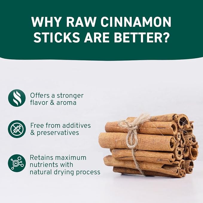 HANDPICK, Cinnamon Sticks (7 oz) 100% Raw, Non-GMO, Gluten-Free | Premium Quality | Resealable