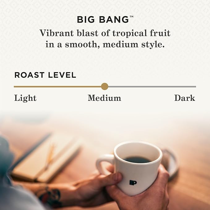 Peet's Coffee, Medium Roast Single Serve Coffee Pods - Big Bang 10 Count (1 Box of 10 Pods)