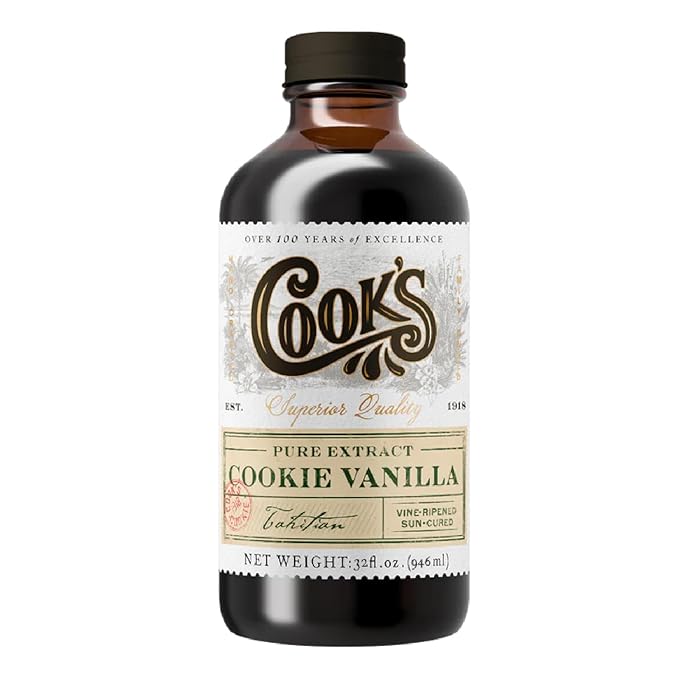Cook's, Pure Cookie Vanilla Extract, Floral Vanilla Extract for Cakes, Cookies, Pastries, Ice