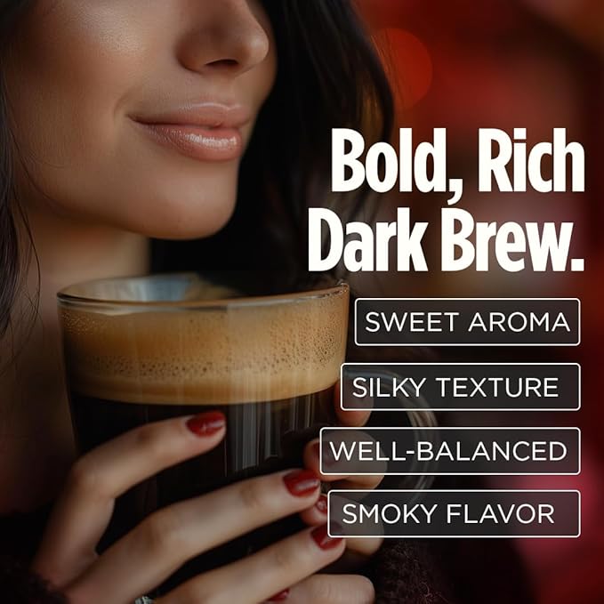 VitaCup Energy Dark Roast Coffee Pods, Boost Focus & Metabolism, Antioxidants, B Vitamins, Bold &