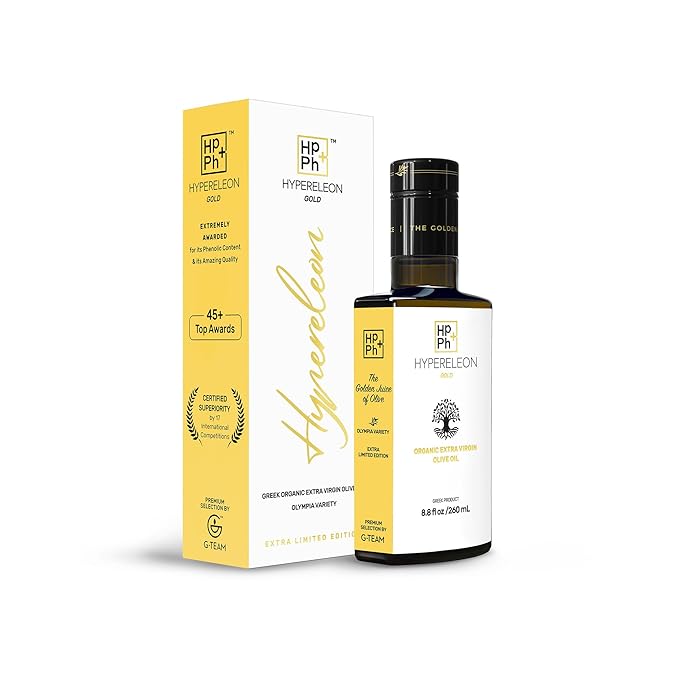HYPERELEON GOLD | Premium, Organic, Extremely High Phenolic, Greek Extra Virgin Olive Oil 100% Pure