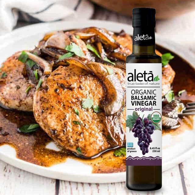 Aleta Farms Balsamic Vinegar, USDA Organic, Aged Flavored Vinegar, Perfect for Salad Dressings