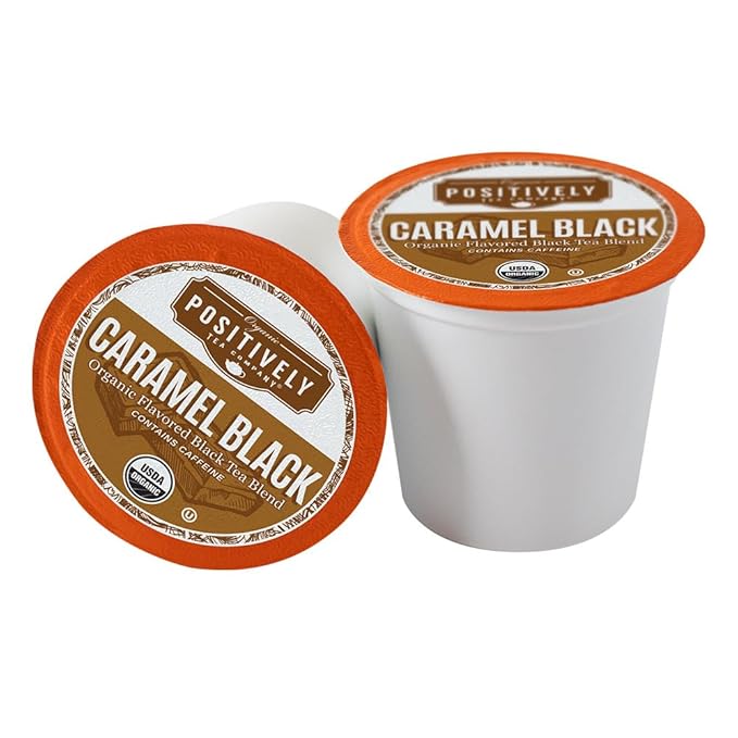 Organic Positively Tea Company, Caramel Black Tea, K-Cup Compatible, 24 Pods