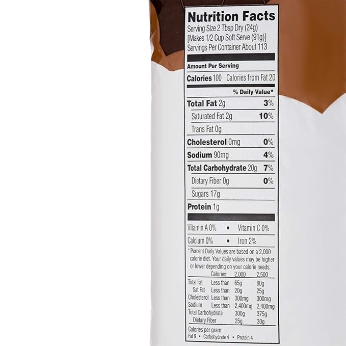 Frostline Chocolate Soft Serve Ice Cream Mix, Lactose & Gluten Free - Just Add Water, Dairy, or