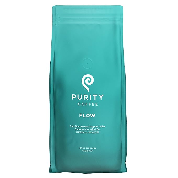 Purity Coffee FLOW Medium Roast Organic Coffee - USDA Certified Organic Specialty Grade Arabica