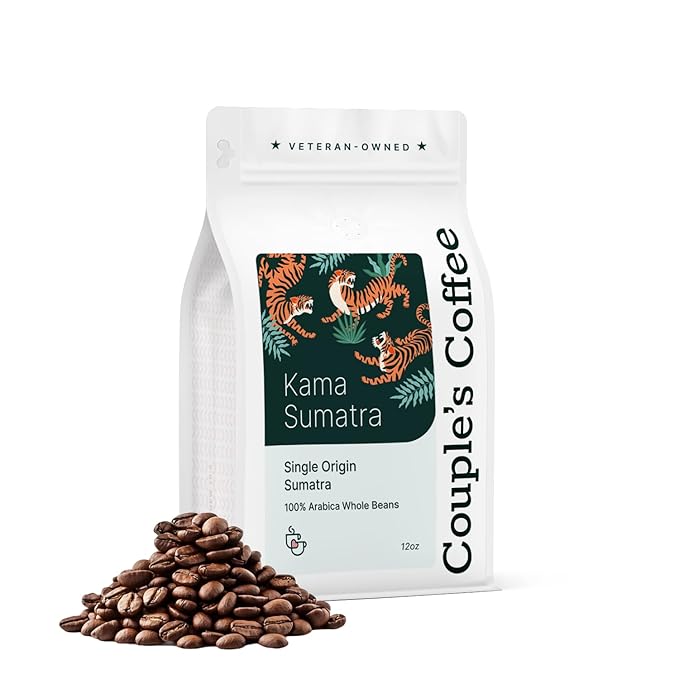 Couple?™s Coffee Whole Bean | Gives Back to Military Families | Single Origin Sumatra | Dark Roast