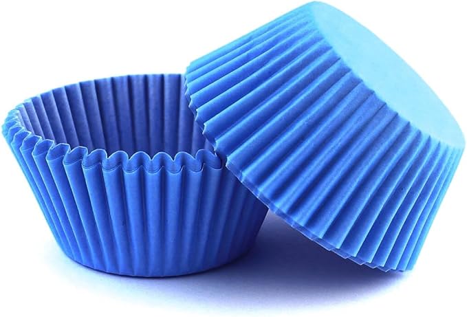 Blue Baking Cups Cupcake Liners Wrappers Paper Muffin Standard Sized 300 Count