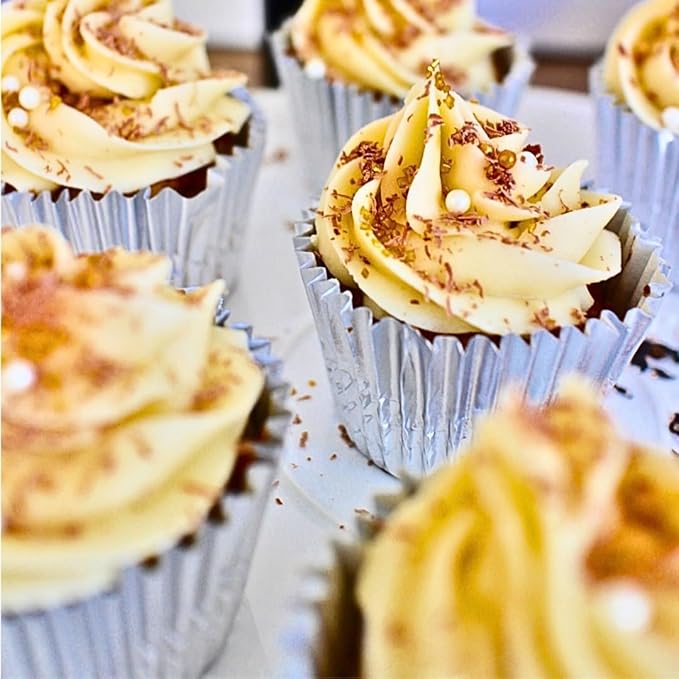 Green Direct Standard Size Silver Cupcake Liners ??Pack of 240 Paper Baking Cups for Muffin Pans