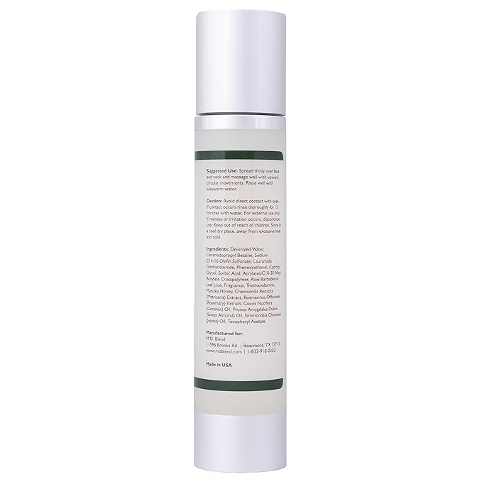 Coconut & Honey Aloe Purifying Cleanser | Organic Face Wash for Women & Men | Gentle Vegan Foaming