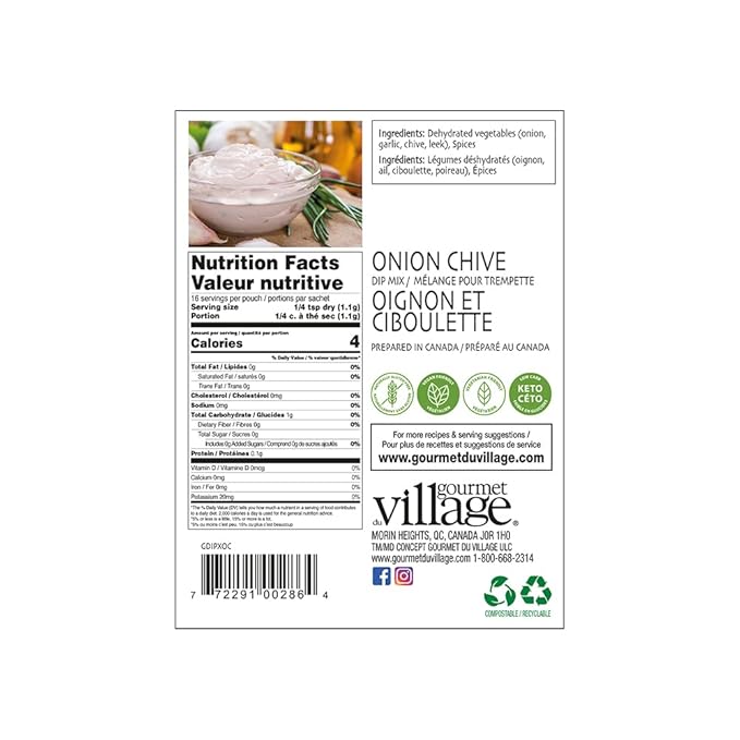 Gourmet du Village Dip Mix Onion Chive - 0.6 oz