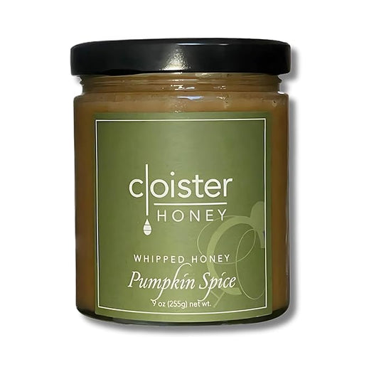 Cloister Honey Whipped Honey - Pumpkin Spice (9 oz) | Hand Crafted | Raw Artisan Honey | 100% Pure