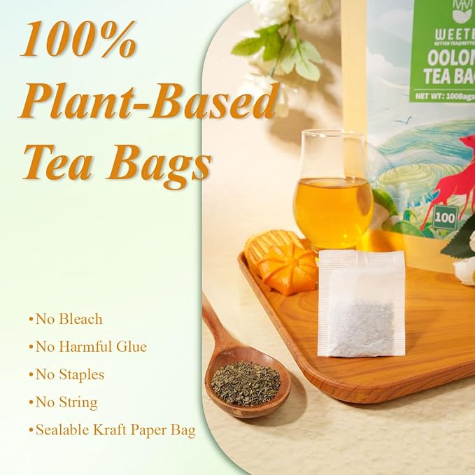 WT WEETEE Oolong Tea Bags 100 Count, Floral & Slightly Fruity Chinese Oolong Tea, Super Antioxidant