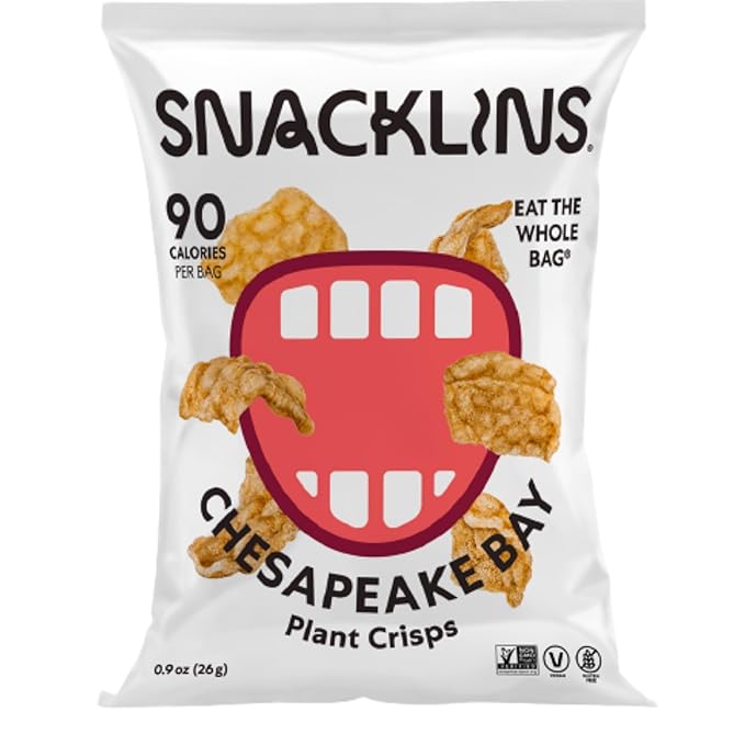 SNACKLINS Plant Based Crisps CHESAPEAKE BAY - Gluten Free, Grain Free, 100% Kosher, Vegan Healthy
