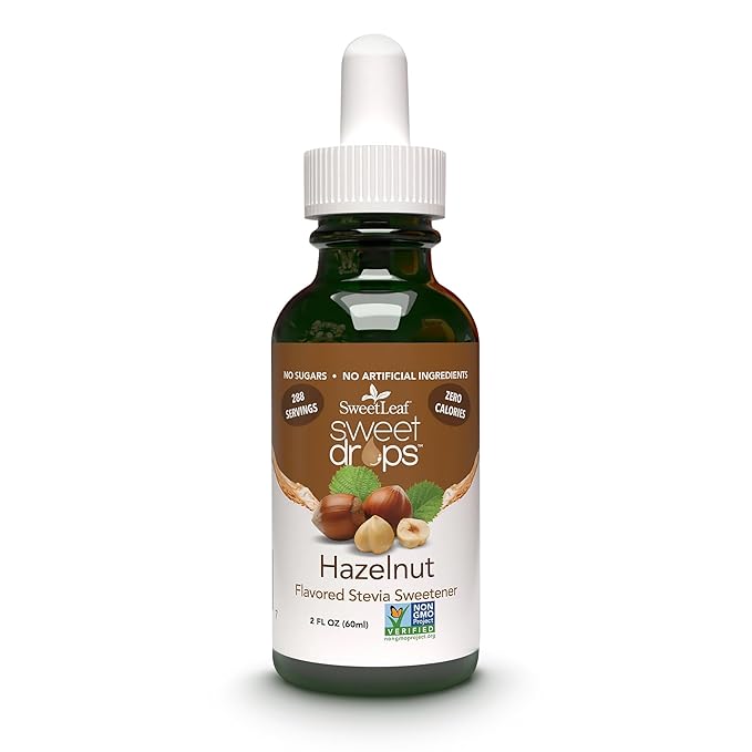 SweetLeaf Stevia Liquid Sweet Drops - Hazelnut Flavored Drops, Stevia Liquid Sweetener