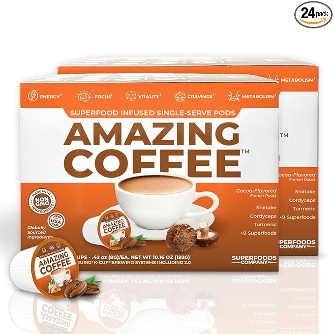 Superfoods Company Amazing Coffee- 12 Natural Superfoods - French Roast - Weight Loss & Brain Boost