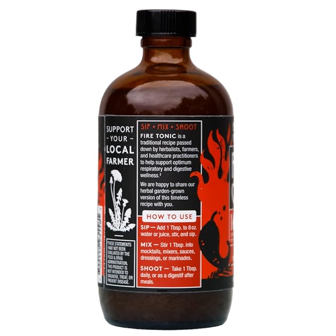 Herbal Revolution Fire Cider Apple Cider Vinegar - Certified Organic Non-GMO ACV Infused with