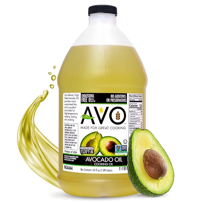 AVO NON GMO 100% Avocado Oil, 64 Fl-oz, NO Preservatives Added