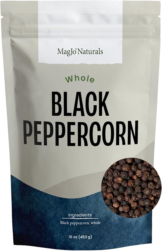 MagJo Naturals Black Peppercorn (whole), Exclusive Cambodian Memot Black Pepper