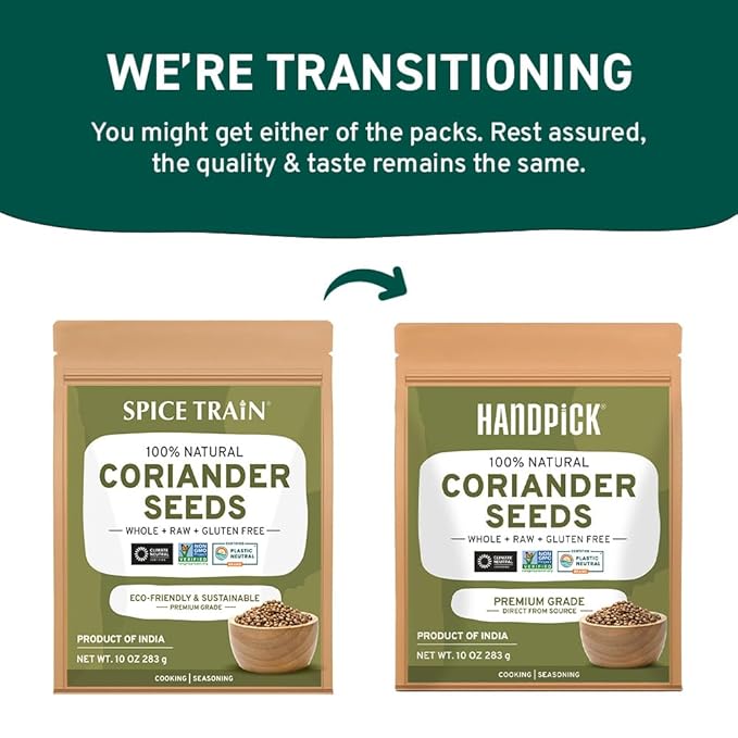 HANDPICK Whole Coriander Seed (283g/10oz) Premium Grade | Pure & Flavorful Coriander Seeds - Indian