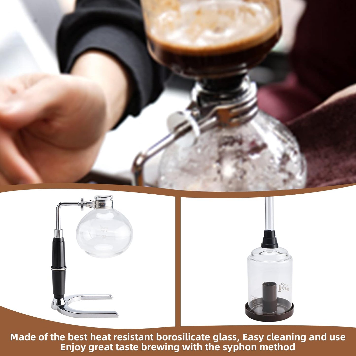 Amarine Made Siphon Coffee Maker, Siphon Coffee Brewer, Japanese Siphon