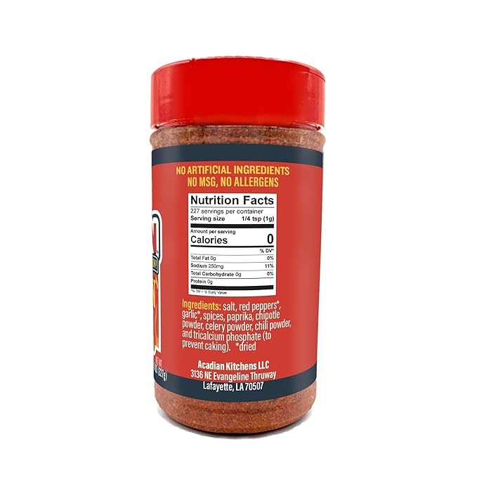 Ragin' Cajun Ragin' Hot Cajun Seasoning - 8 oz Shaker, Gluten-Free, No MSG, Authentic Louisiana