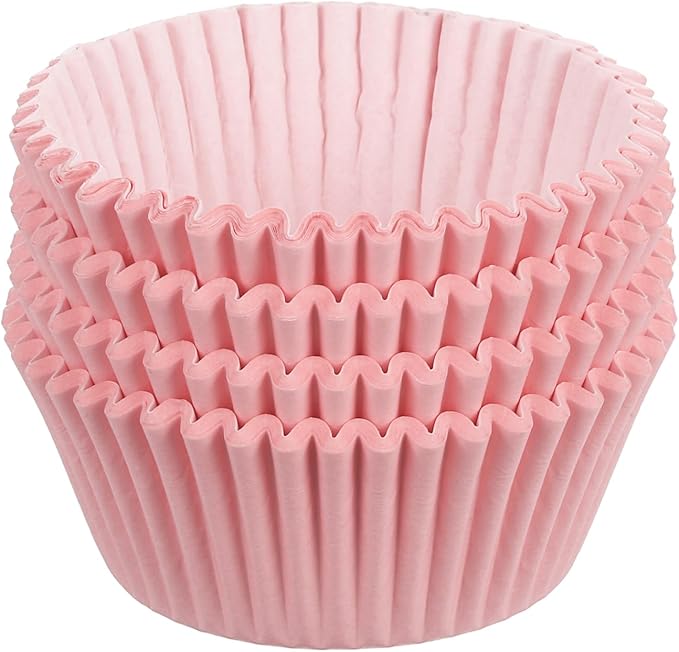 uxcell 100 Pcs Cupcake Liners, Muffins Paper Baking Cups Wrappers Standard Greaseproof for Baking