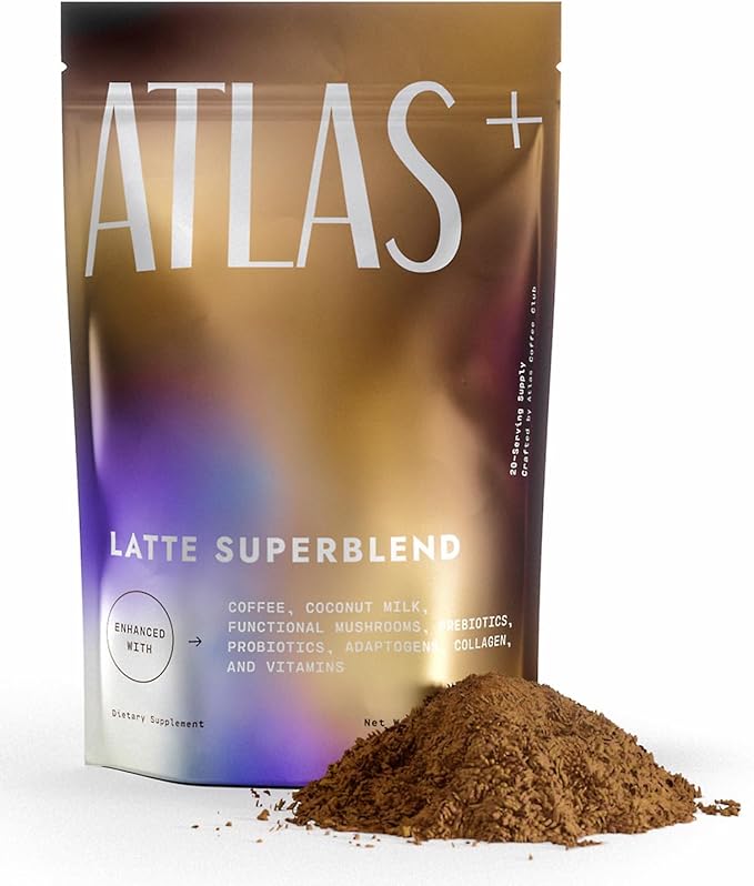Atlas+ Latte Superblend??Instant Mushroom Coffee with Lion?™s Mane, Reishi, Cordyceps, Ashwagandha