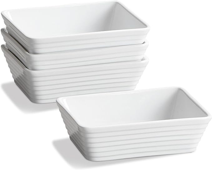 ONEMORE Small Baking Dish, Rectangle Ceramic Baking Dish for Oven, Individual Casserole Dishes for