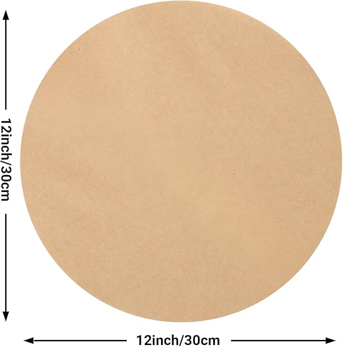 Beasea Air Fryer Round Liners 12 Inch, 200pcs Air Fryer Parchment Paper Unbleached Disposable Fryer